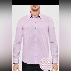 Buttercloth dress shirt in noble waves long fiber cotton fabric.